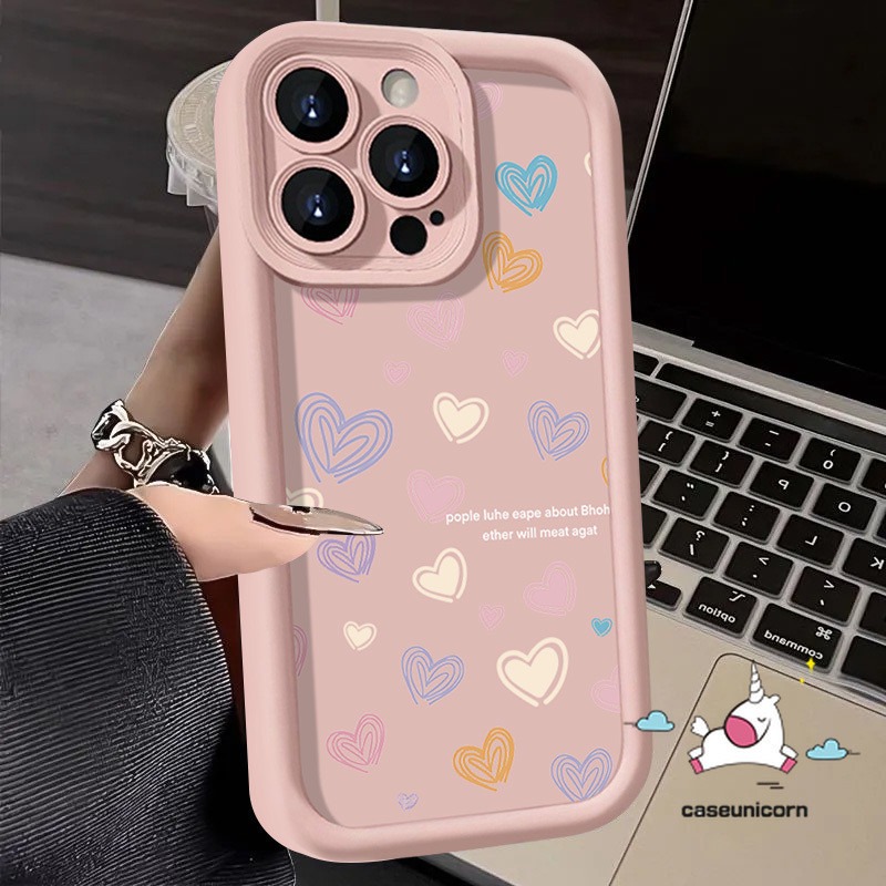 Cartoon Loving Heart Bracelet Case For Redmi 13C 10C 13 C 12 A1 9 10A 9T 9A A2 9C NFC Redmi Note 8 12 11 10s 10 9 11s Pro Max Poco M3 C40 C65 Mi 12 11 Retro English Doodle Cover