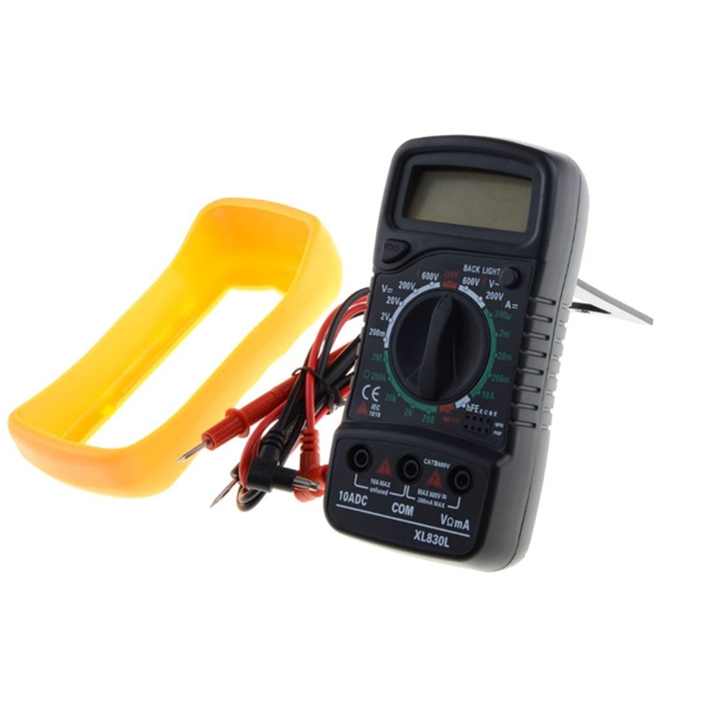 XL830L Handheld Digital Multimeter LCD Backlight Portable AC/DC Ammeter Voltmeter Ohm Voltage Tester Meter Multimetro. 