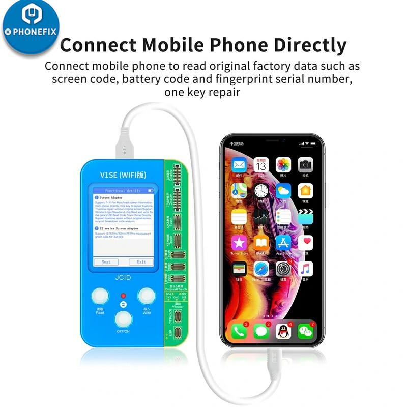JC V1SE Wifi Programmer for iPAD /iPhone X 11 12 13 Mini 14 15PM Original Color Touch Shock Rear Camera Face ID Battery Repair. 