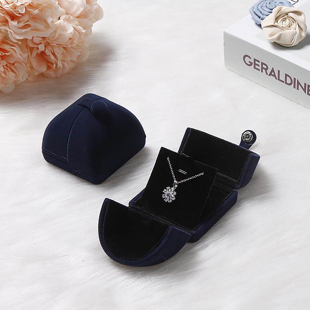 Velvet Pendant Box Classic Earring Case Jewelry Necklace Gift For