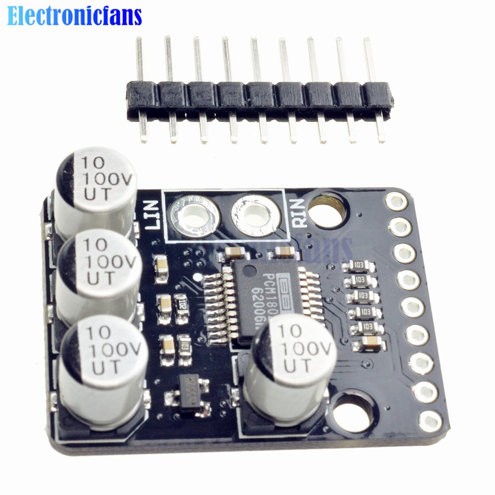 【Mary DAI Store】24-Bit Delta-Sigma 96-kHz Stereo A/D Converter PCM1802 Decoder Digital PCM Amplifier Player Board Module 3.3V/5V. 