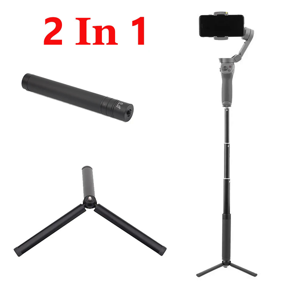 Extension Pole Selfie Stick for DJI OM 5 Pocket 3 Osmo Mobile 5 4 3 Folding Tripod Mount Handheld Gimbal Stabilizer Accessories