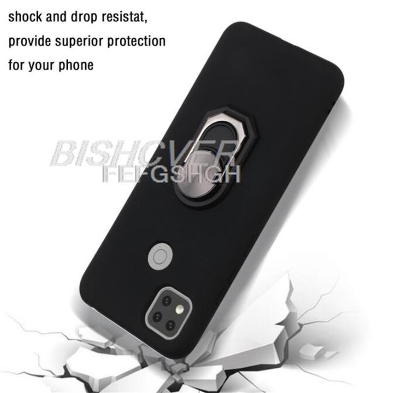 For Nokia 8 Back Finger Ring Soft TPU Silicone Case For Nokia 8 TA-1004 TA-1012 TA-1052 Phone Cover. 