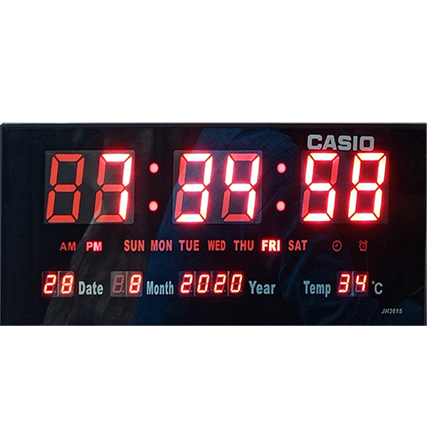 casio digital led wall clock