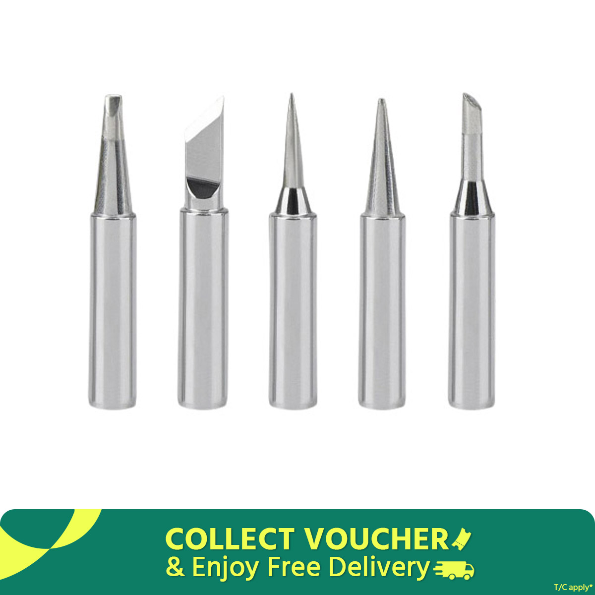 Soldering Iron Tip Set KD 900M I+B+K+2.4D+3C Type - 5 Pcs Set | Compatible with Koocu V900, V501, V900C, XCY 908 and Same Type Irons