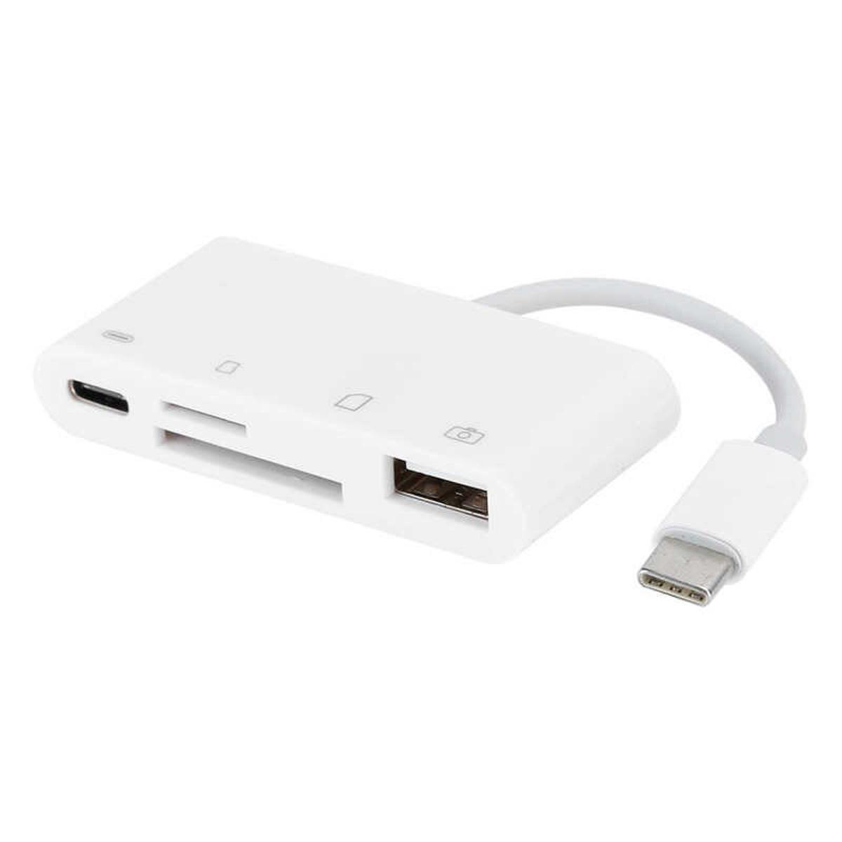 【VisioN Shop】Type-C 4 In 1 USB Trans-Flash Memory Reader OTG Adapter