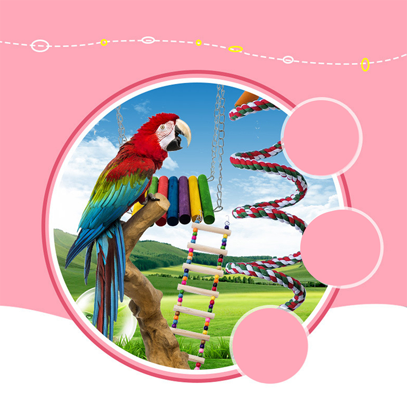 Birds Toy Pet Bird Parrot Cage Hut Nest Bird Toy Hammock Swing Toy Hanging Toy
