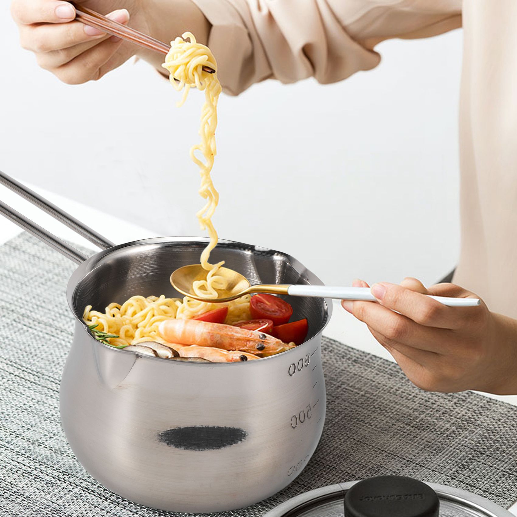 OUMERY Non-Stick Pan Milk Pot Butter Chocolate Melted Heating Pot Warmer Pan Small Saucepan Cheese Pot With Pour Spouts. 