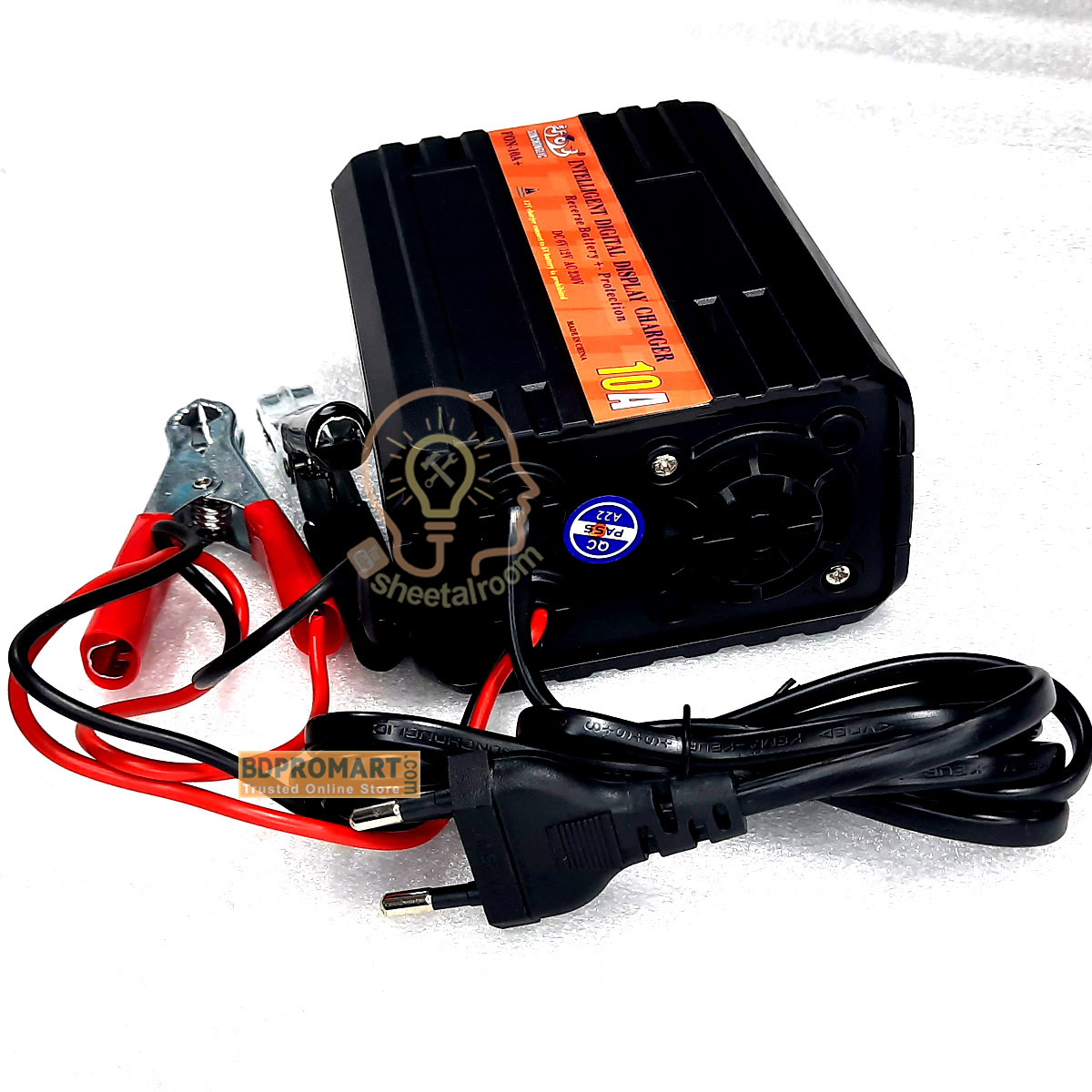 6v & 12v 10A Digital Battery Charger Full Auto & Digital Display For IPS Battery, Dry Battery, acid Battery, Solar Battery. 