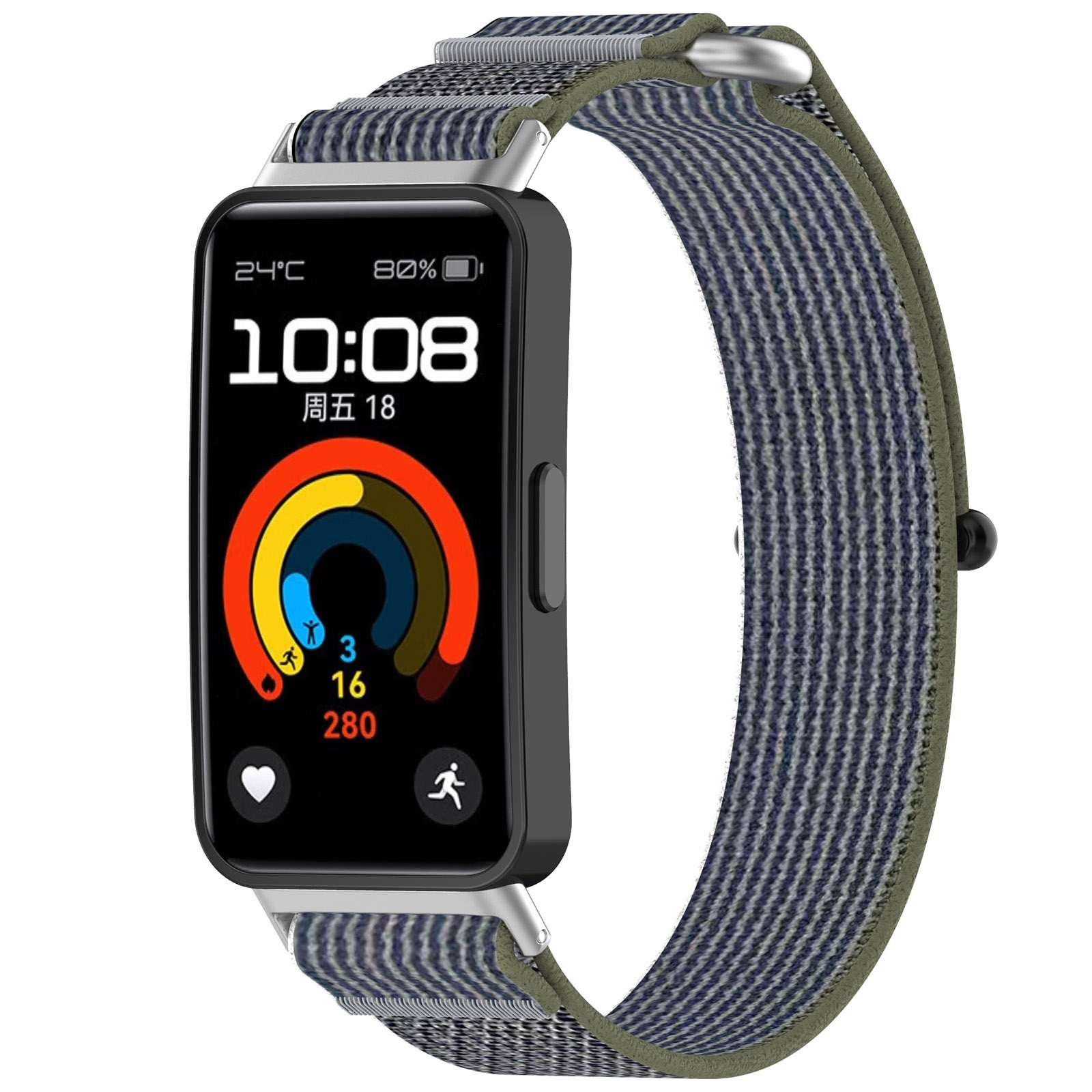 Loop Nylon Hook and Loop Fastener Watch Band For Huawei Band 9