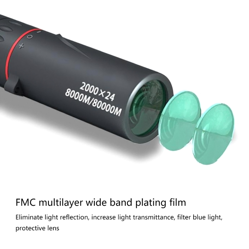 Zooming Monocular High Powered 2000x24 Monocular Telescope Hand Held Monocular Telescope with Phone Holder Bird Watching. 