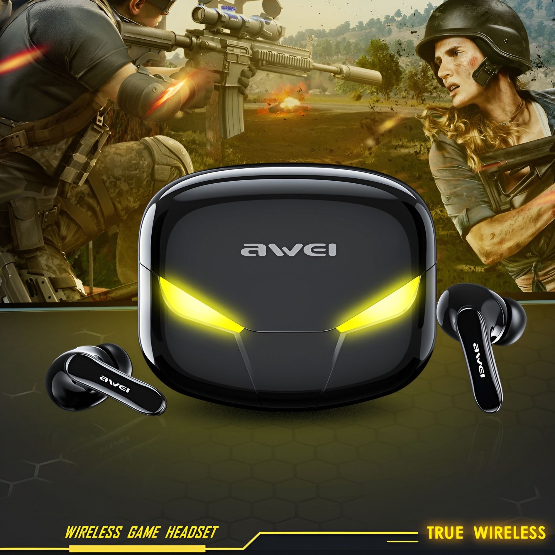 AWEI T35 Bluetooth 5.1 Touch Control True Wireless Gaming Earbuds. 