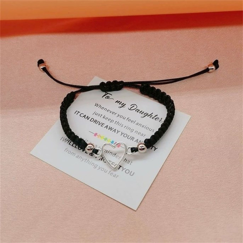 Love Heart Couple Bracelet For Lover Women Men Hand Crafted Adjustable Rope Friends Relationship Matching Bracelets Jewelry Gift Qoddess