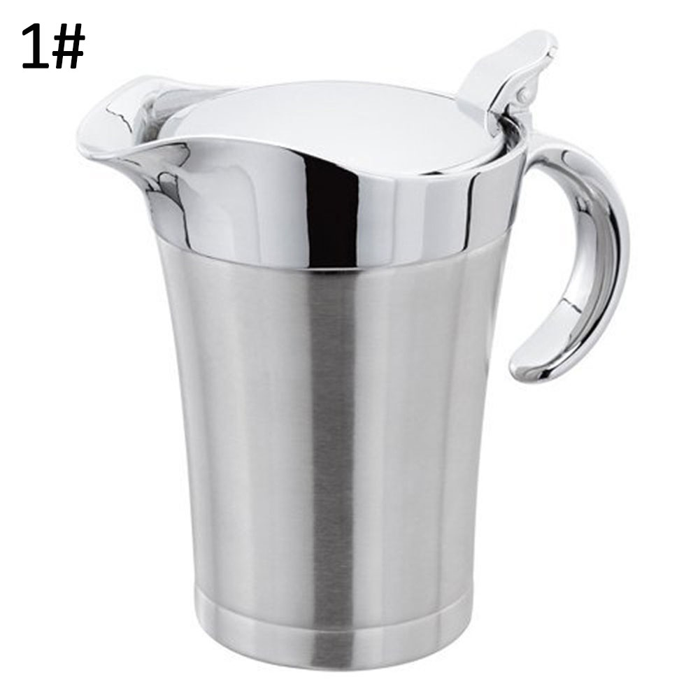 304 Stainless Steel Double Insulated Sauce Jug With Hinged Lid Steak