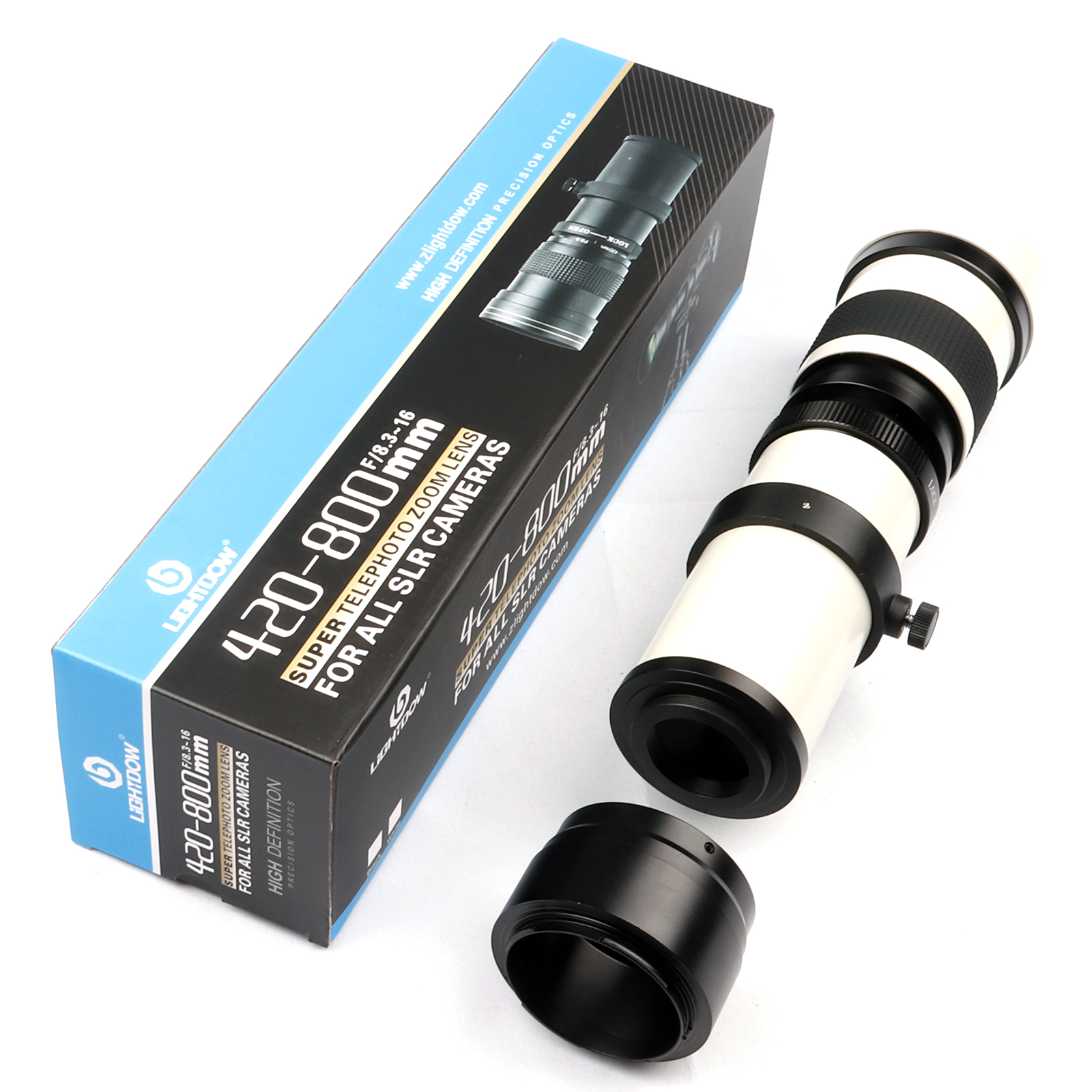 Lightdow Super Telephoto Manual Zoom Lens 420-800mm F8.3-16 With