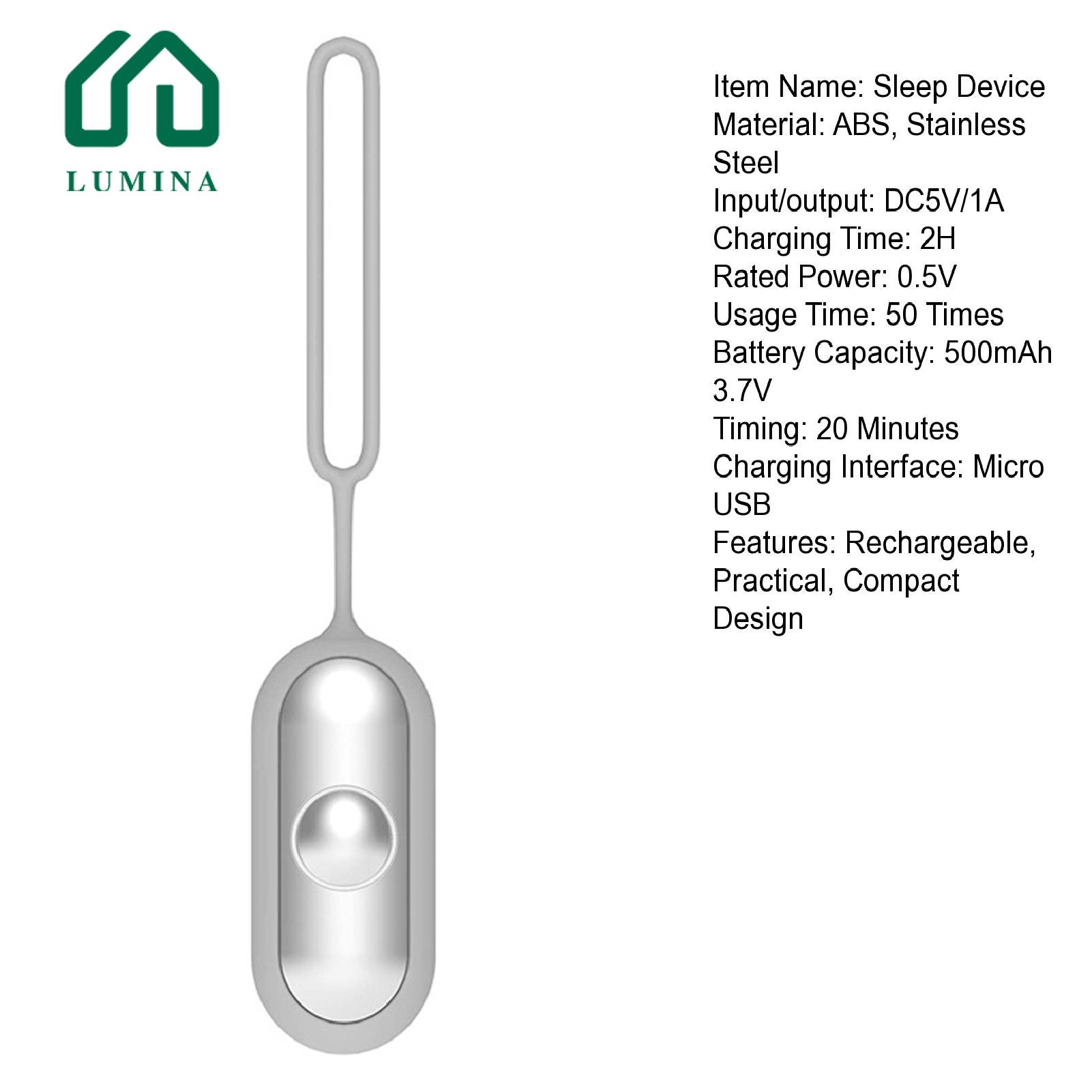 Lumina Intuitive Controls Sleep Device Portable Sleep Aid Device for Anxiety Relief Rechargeable Handheld Device with Low/high Frequency Modes for Better Sleep Compact Easy to Use Smart Handheld Sleep. 