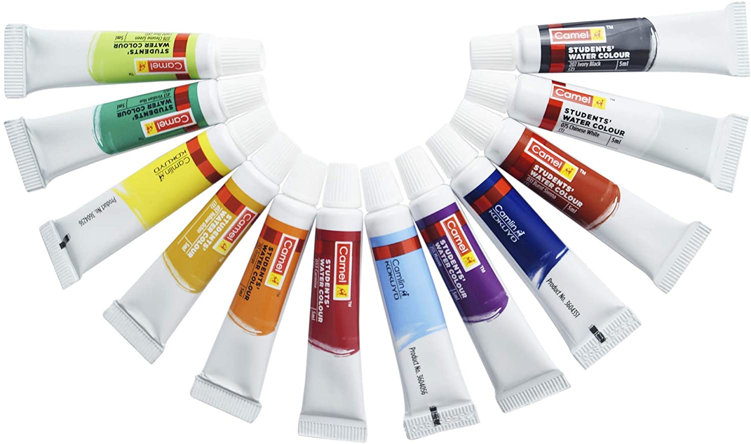 Camel Student Water Color Tube - 5Ml Each, 12 Shades. 