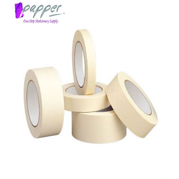 Masking Tapes 2″ Inch Width 50mm Length 10 Meter Multi Purpose Masking Tape Rubber Glue Crepe Paper Masking Tape For Wall Painting Paper Masking Tape. 