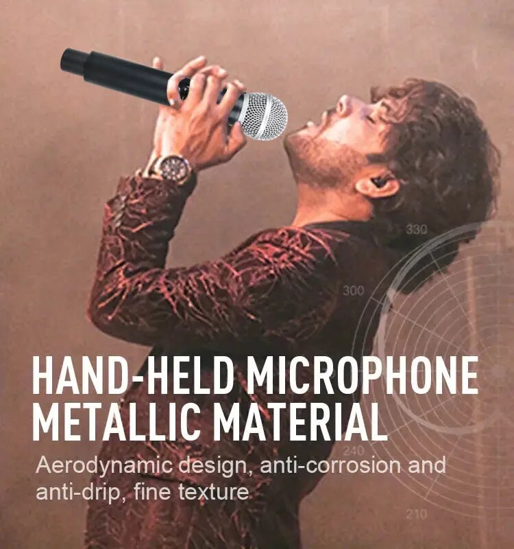 4PCS/2PCS/1PC Black Wireless Microphone 58 Tube Handheld Dynamic 2.4G Microphone DJ Recording Amplifier Mixer With MIC Interface. 