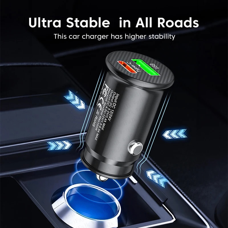 For APPLE Original PD 45W USB Type C Car Charger For iPhone 11 12 13 14 Pro Max Mini X XS XR 8Plus Fast Charging Lightning Cable. 