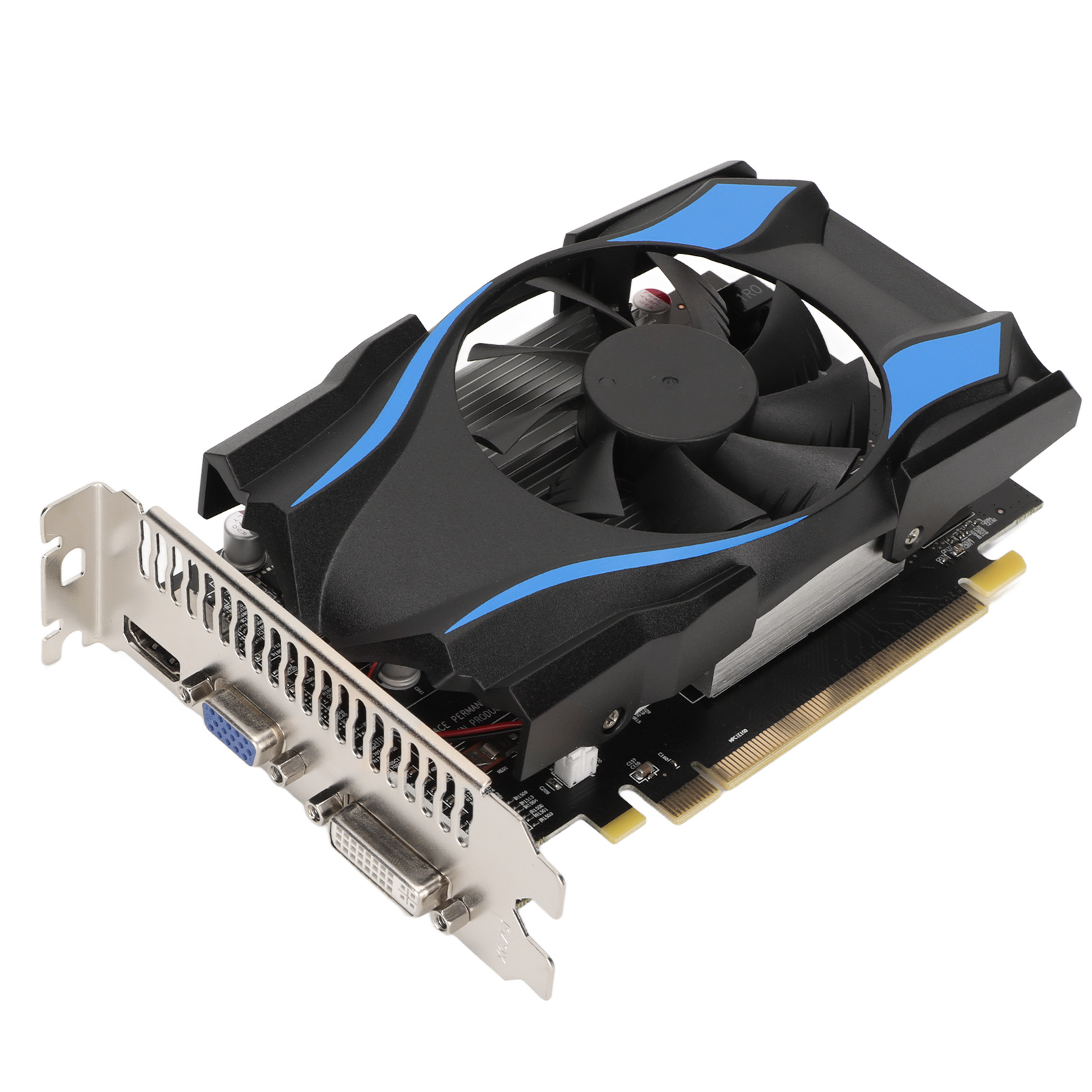HD7670 Graphics Card 1GB DDR5 for AMD Chip Aluminum Cooling PCI Express X16 Desktop Gaming Graphics Card with Large Fan. 