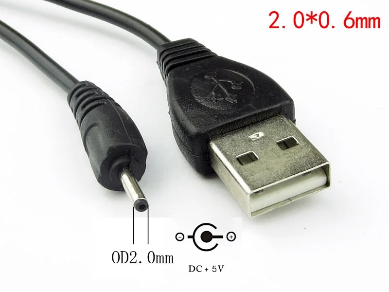 BLKing Cavo Di Ricarica USB Da 2,5 Mm - Adattatore Universale USB A DC Per Massaggiatori E Vibratori, Lunghezza 82 Cm, Testa 17 Mm, Bianco