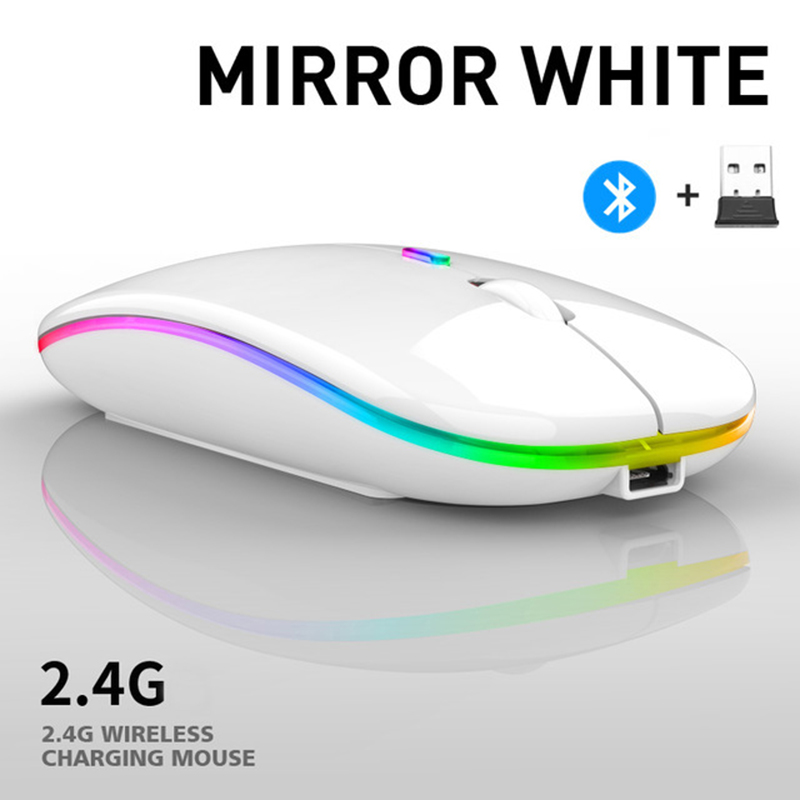 【FUPANG】Bluetooth wireless rechargeable RGB mouse bt5.2 for computer pc