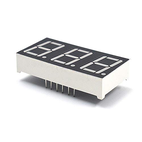 3-Digit 7-Segment Display 0.56" Common Cathode 3-Digit LED Display Digital Tube Compatible with Arduino ( 1pcs). 