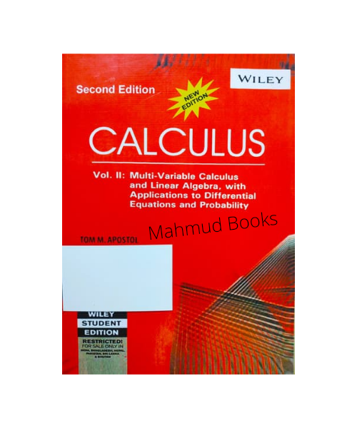Calculus (Vol-2) by Tom M. Apostol | Daraz.com.bd