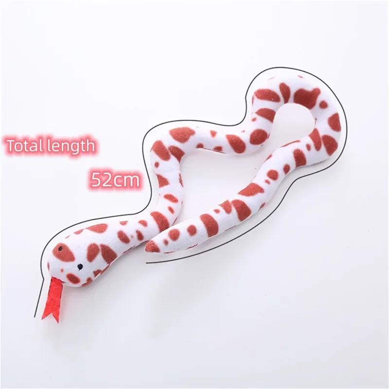 Catnip Toy Interactive Plush Cat Toy Gluttonous Snake Bite-Resistant Molar Interactive Toy Gift For Pet Accessories. 
