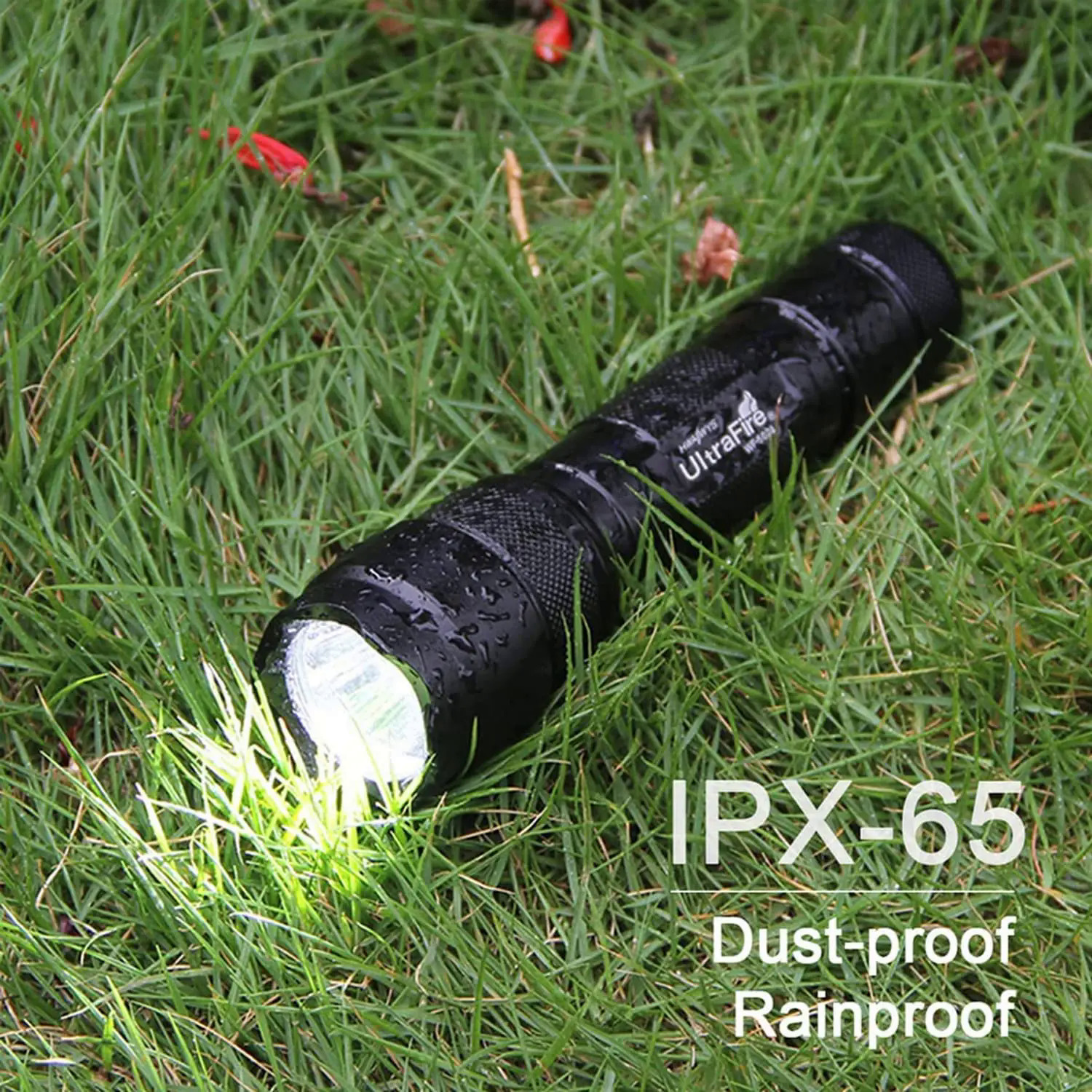 Ultrafire 18650 portable tactical torch led high lumen 502B flashlight USB charger, rechargeable battery. 