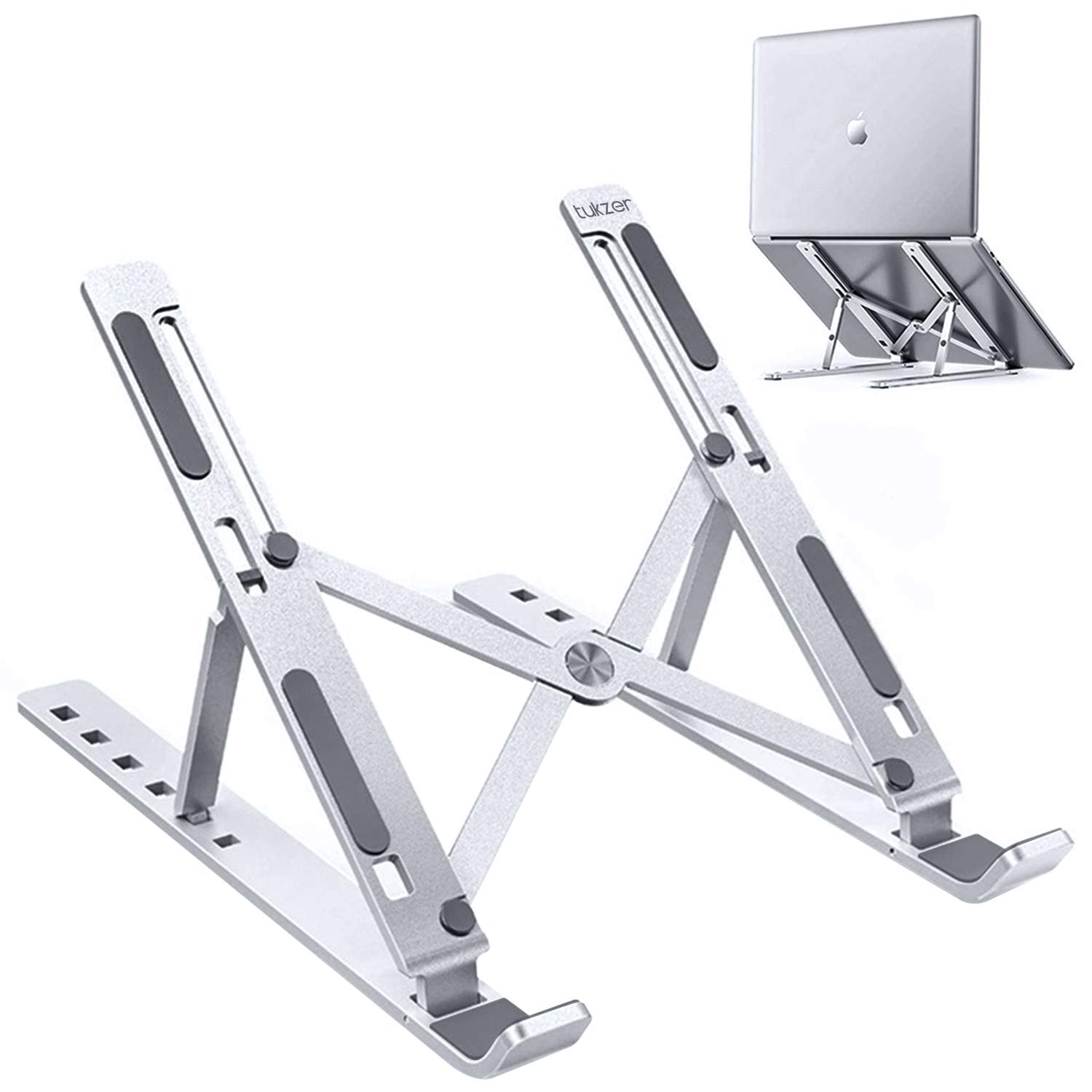 Aluminum Alloy Foldable Laptop Stand Adjustable Portable Folding Notebook Stand Foldable Laptop Stand - Laptop Table - Laptop Table. 
