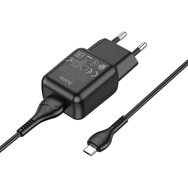 Hoco C96A Single Port Micro USB Universal Wall Charger 10W Adapter with 1m Micro USB Charging Cable. 