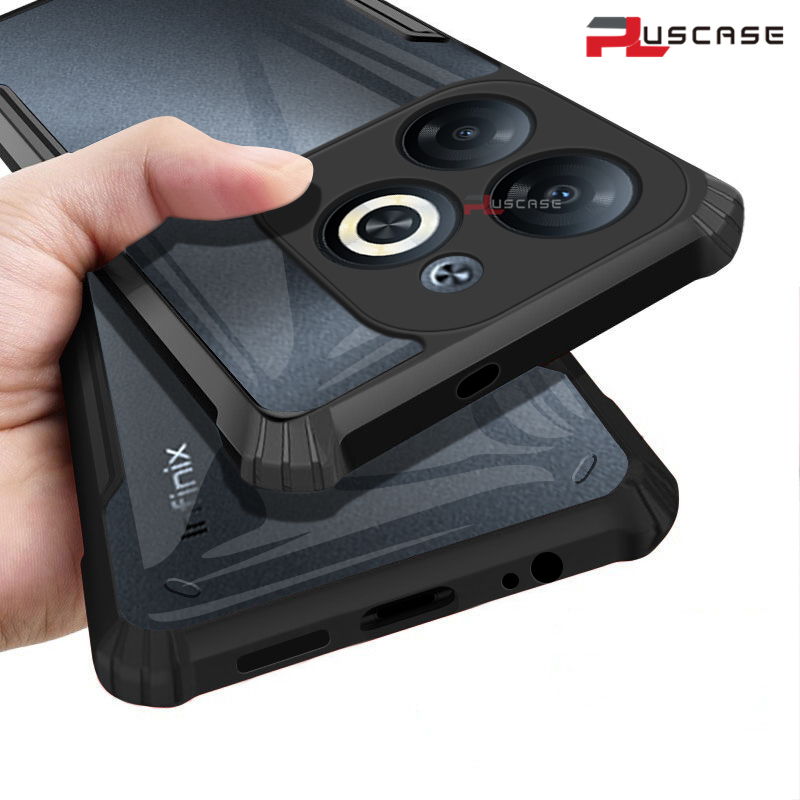 PlusCase for Infinix Smart 8 Case Air Cushion Hard Clear Shockproof Back Cover