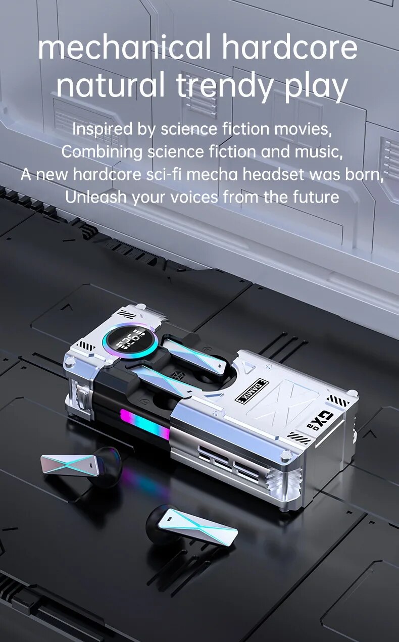 TWS Bluetooth Earphones Noise Canceling Earbuds New Concept Trendy HD Call Stereo Sports Headsets with Mic with Low Latency. 