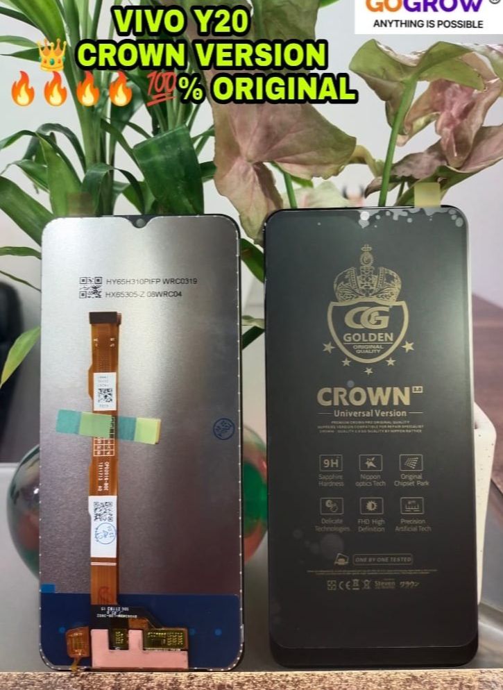 Crown OG authentic quality LCD touch Display for Vivo Y20 Y21 Y16 Y20T Y20A Y20S Y20I Y20G Y20SG Y12S Y12A Y12G Y3S Y15S Y15A Y15C Y11S Y12D Y01 Y01A  Y21S Y30 5G Y33S 5G Y35 5G touch+display Compact