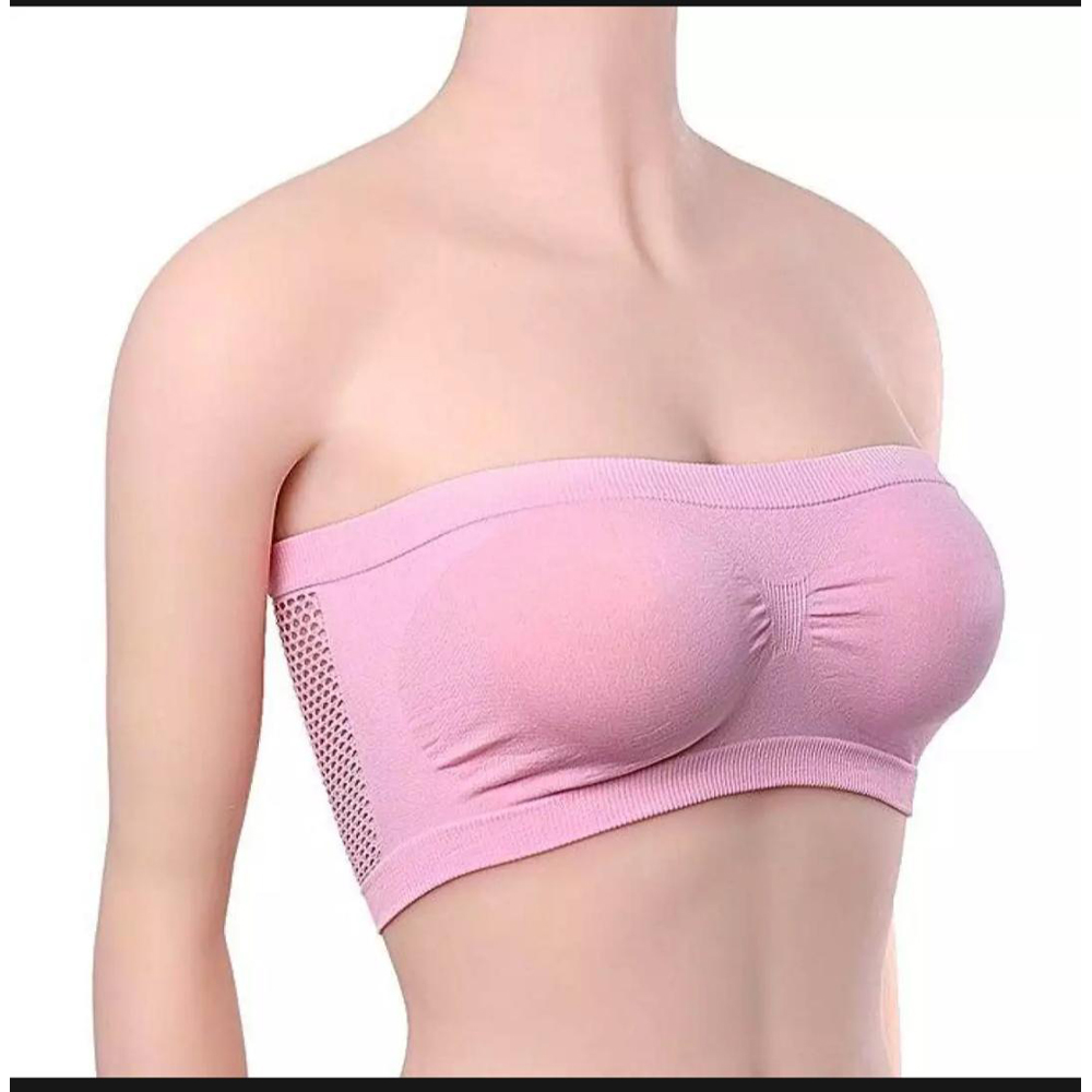 pink tube bra