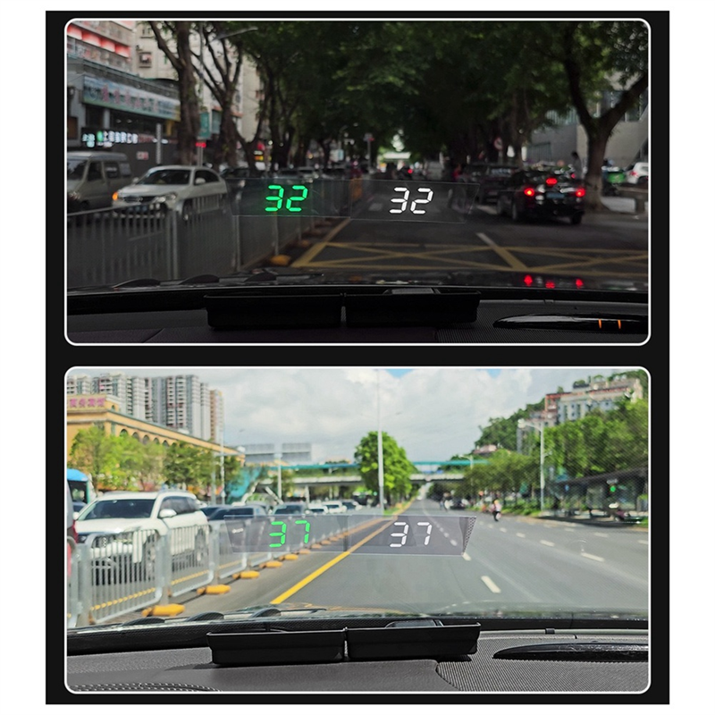 V9 Car -Up Display HUD Speedometer Display Windshield Projector /MPH Automotive General Electronic Replacement Accessories B. 