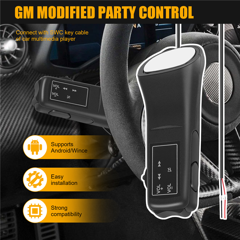 Car Steering Wheel Button Remote Control Lights Car Navigation. 
