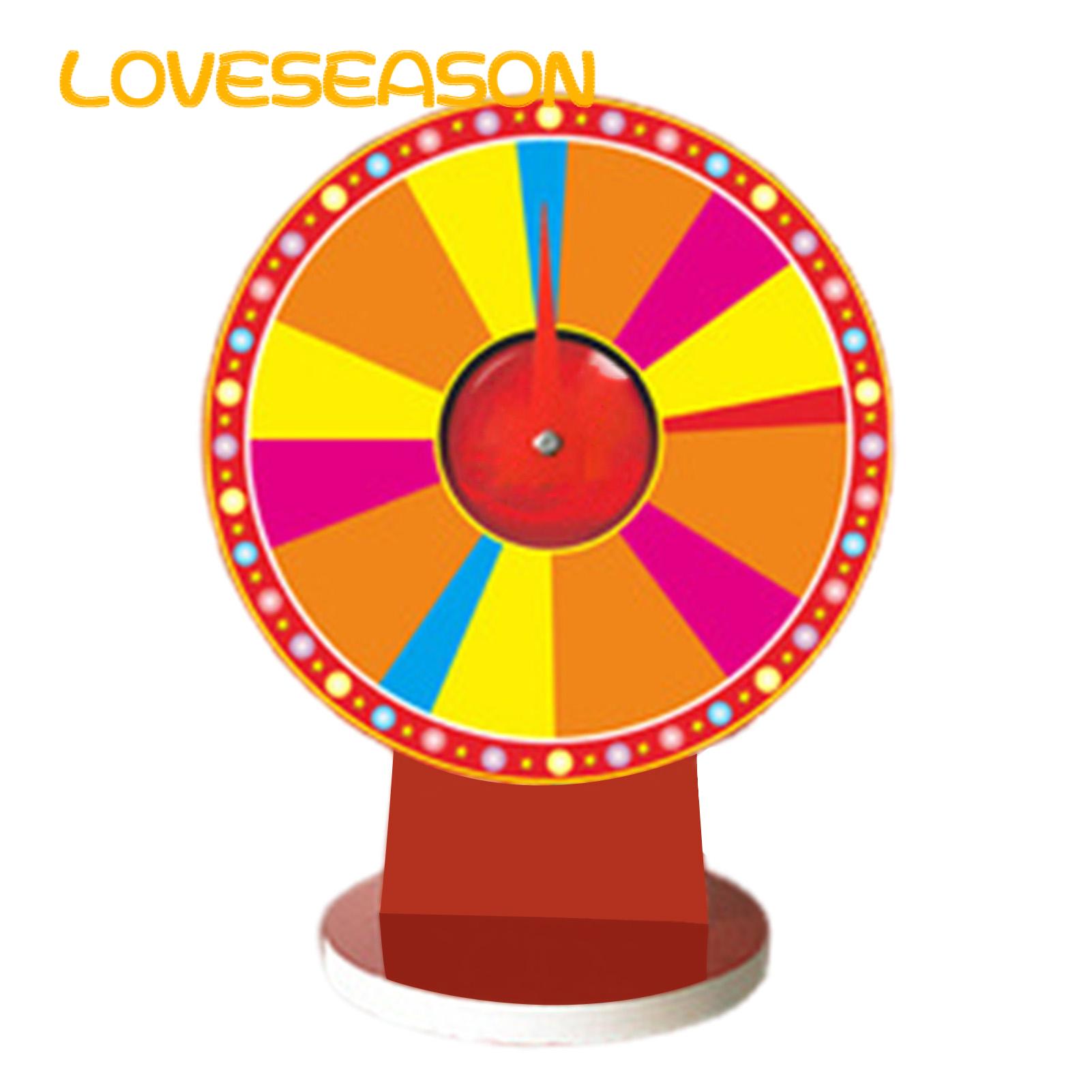 Desktop Prize Wheel Colorful Diy Spinning Prize Wheel Set for Carnival Party Lucky Roulette Spinner with Stable Stand for Fun Games Events Carnival Game Spinner