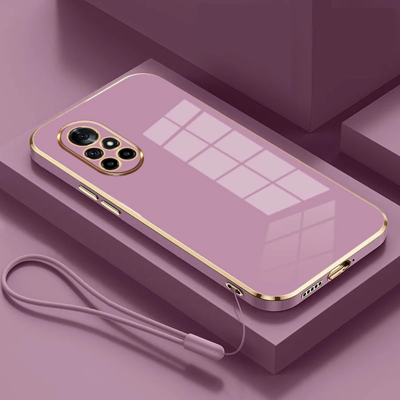 For Huawei nova 8 Case Huawei nova 8 Pro Cover ANG-LX1 ANG-LX2 Phone case Luxury Square Plating Shockproof NOVA8 pro Back Cover