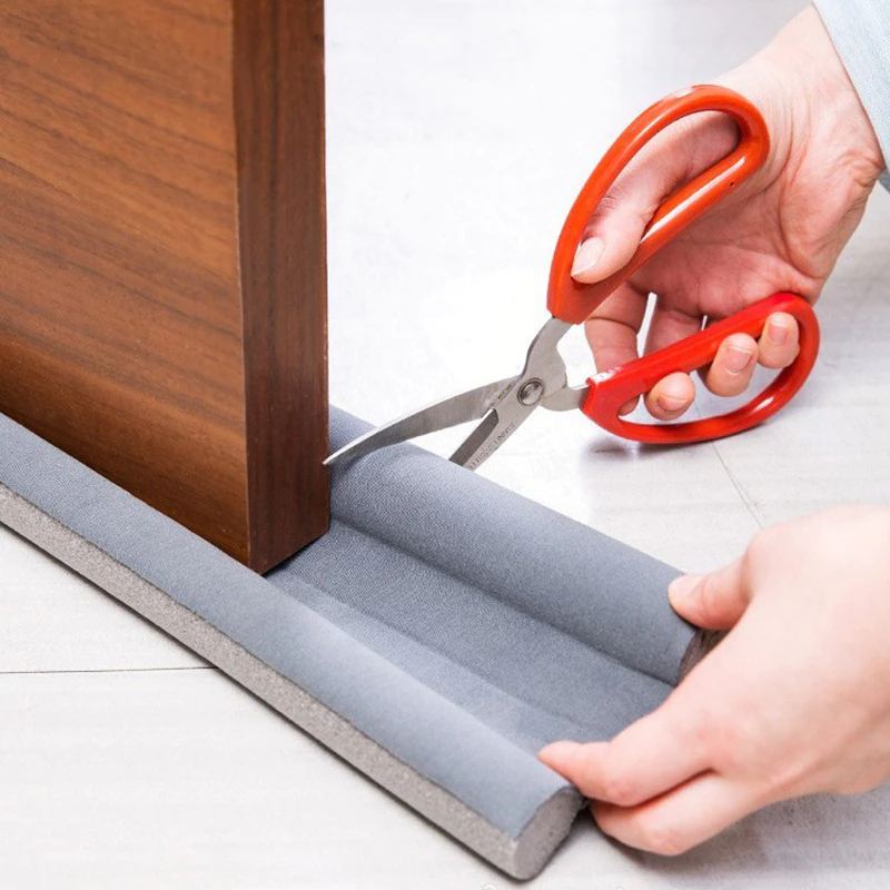Windproof Seal Strip Draught Excluder Stopper Door Bottom Guard Double Protector Doorstop Dust-proof Blocker Sealer Soundproof. 
