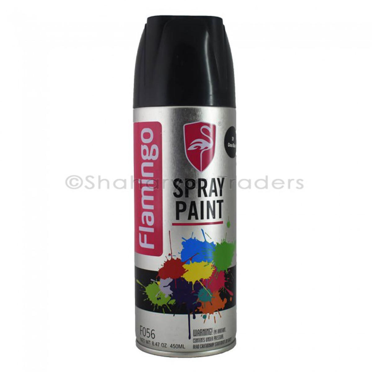 Flamingo Spray Paint - Gloss Black 450ml