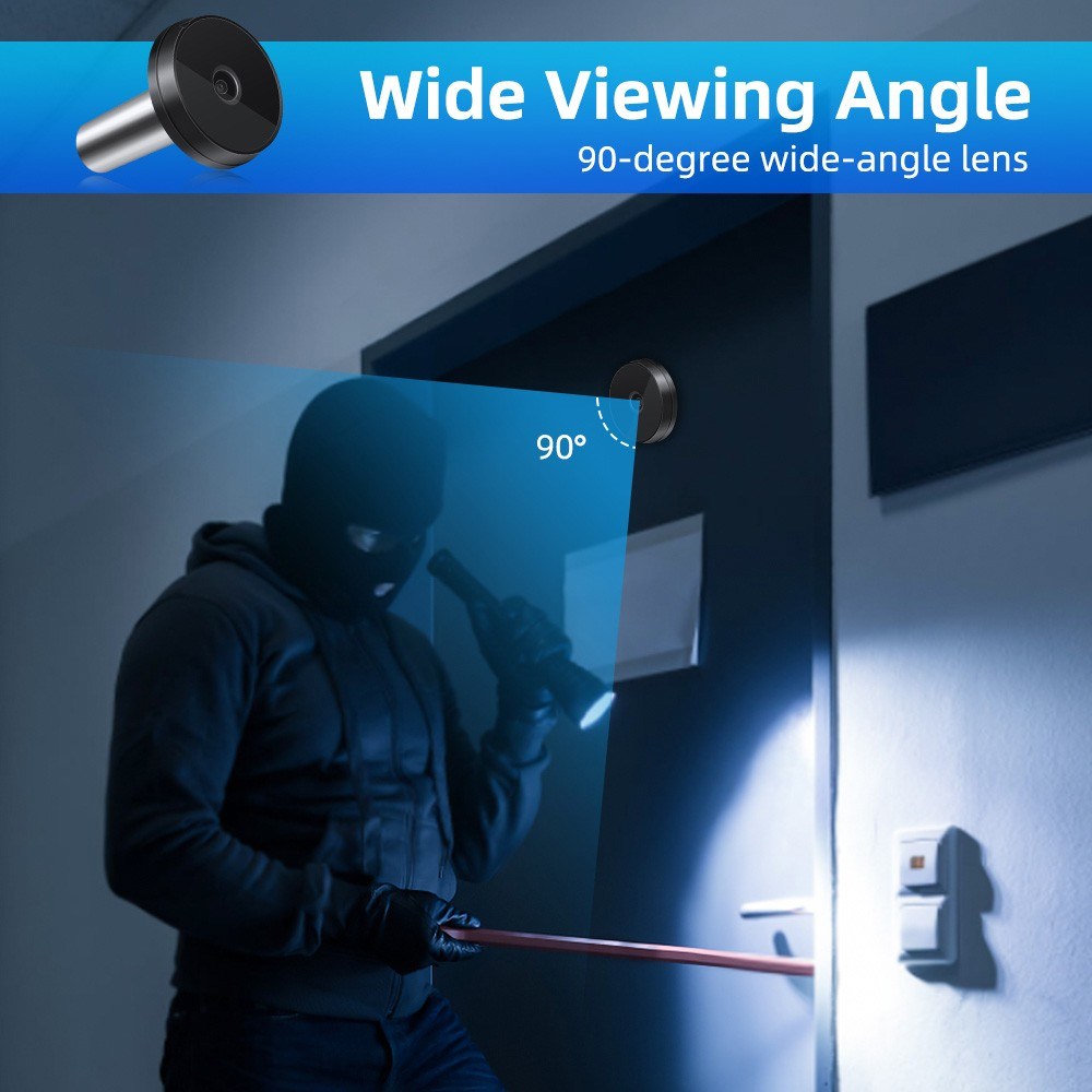 Digital Door Viewer Front Door Peephole Camera 2.8-inch Color Display Screen Monitor 90 Degree Wide Angle Home Visual Doorbell Peephole Viewer for Home Apartment Security System Wireless Viewer Camera. 