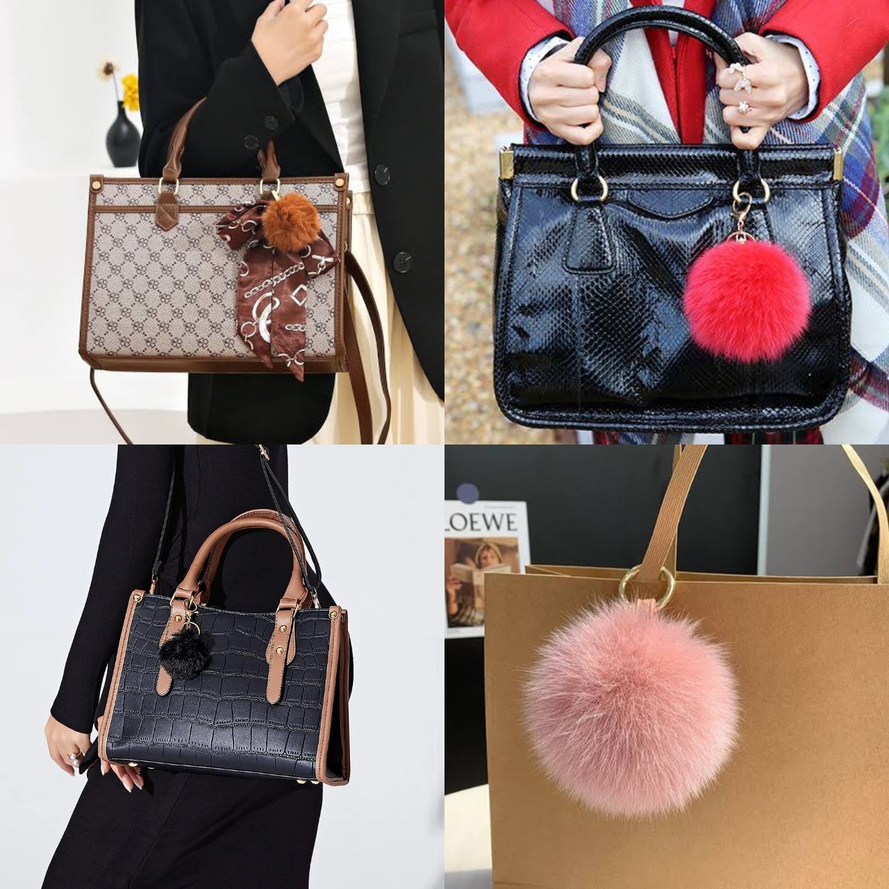 Soft Key Ring (Ball Shape PomPom). 
