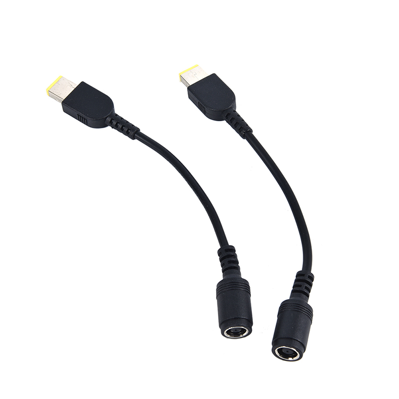 Round Jack to Square Plug Adapter Charger Power Converter For Lenovo Thinkpad. 