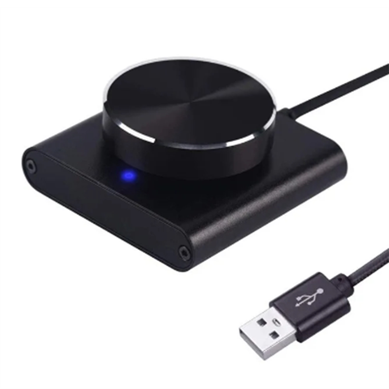 USB Volume Control Lossless PC Computer Speaker Volume Controller Knob Adjuster Digital Control with One Key Mute, Fine Workmanship