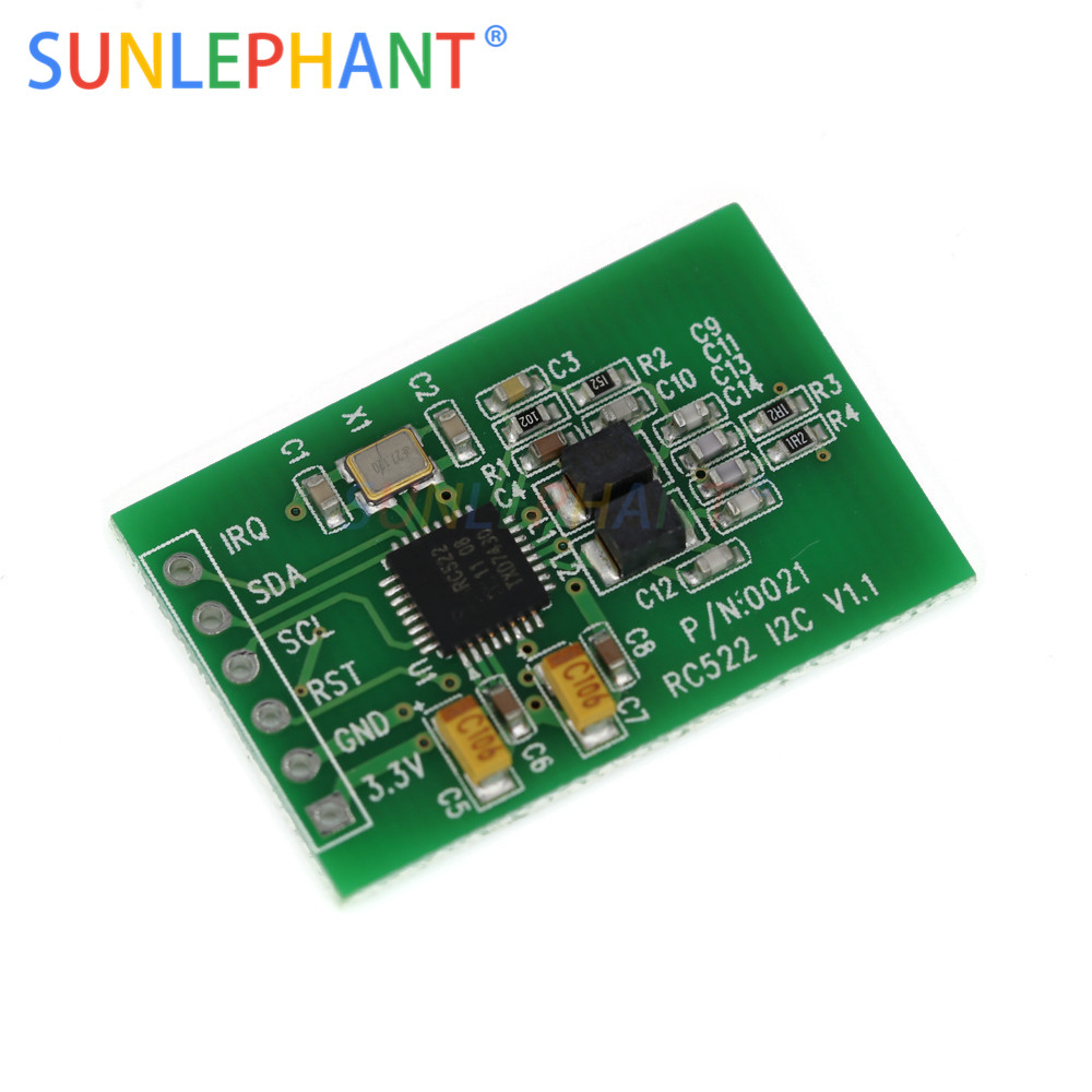 RC522 RFID Sensor Module Card Reader Writer Module I2C IIC Inter IC Card RF Sensor Module Ultra-Small RC522 13.56MHz