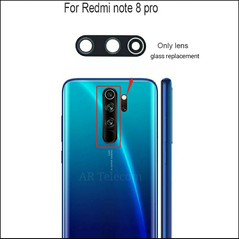 Kit Sostituzione Vetro Fotocamera Per Xiaomi Redmi Note 8/Note 8T (2 Pezzi) – Lente Posteriore Originale HD Con Strumenti - 4