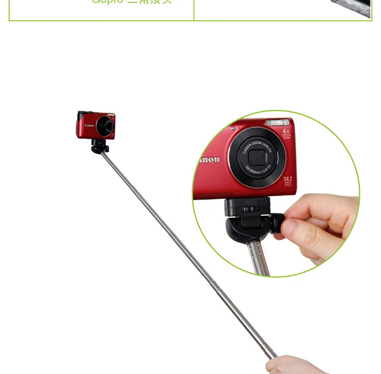 Action Camera 100cm Surfing Diving Extendable Self selfie Stick Pole Monopod For GoPro HERO 5 4,3 for SJCAM Xiaomi Yi. 